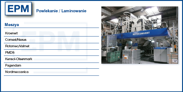 Niektóre maszyny zoptymalizowane przez EPM