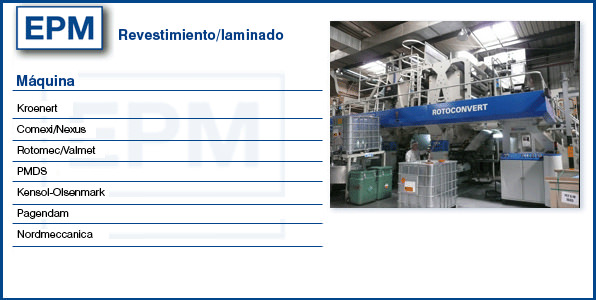 Revestimiento y laminado - Algunas mquinas optimizadas por EPM