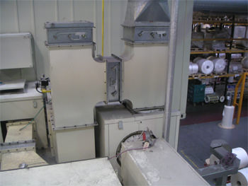 A flexo press with fixed recirculation and LEL sensor for passive control